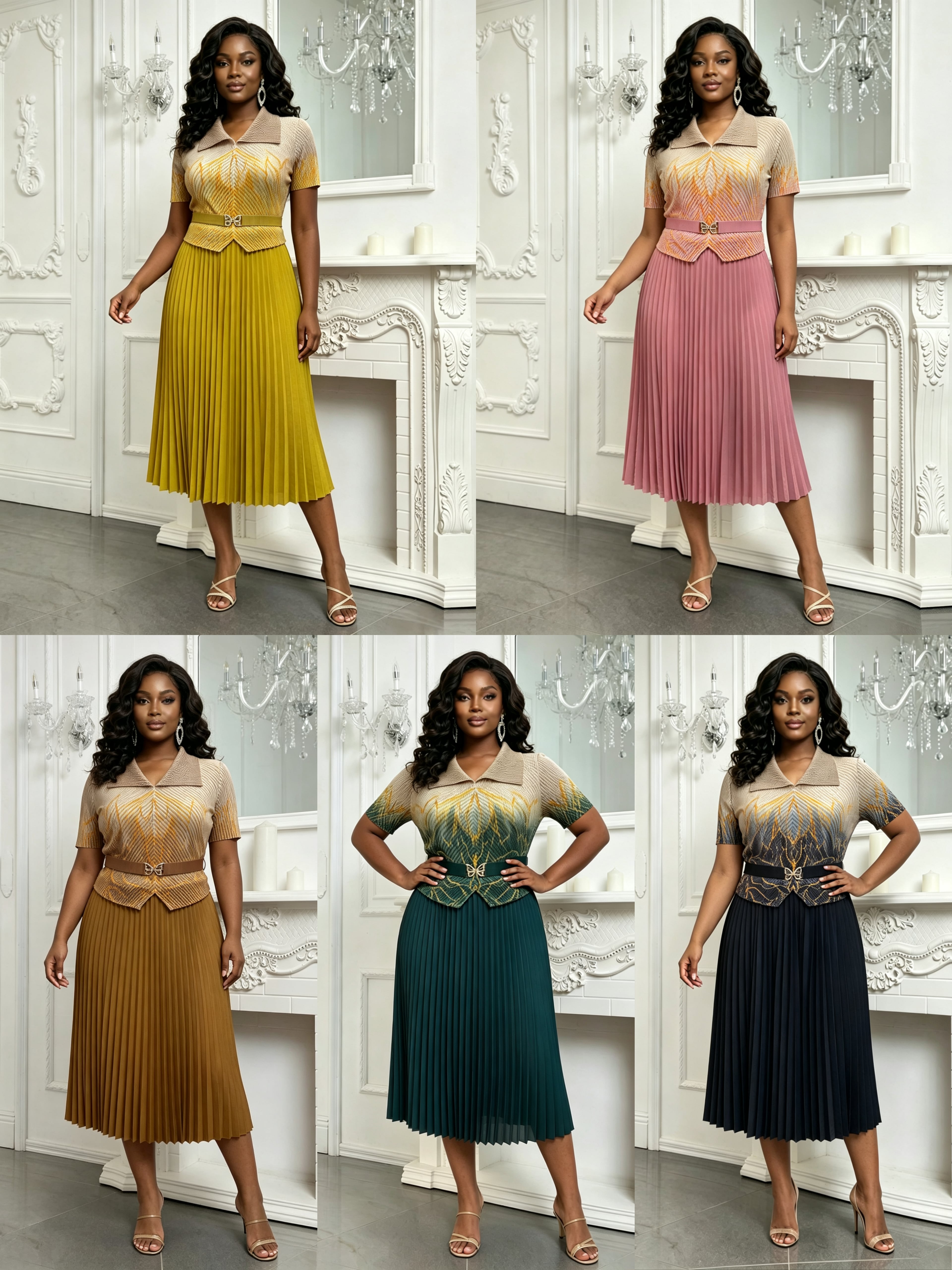Stretch Pleated Dress thumbnail 2