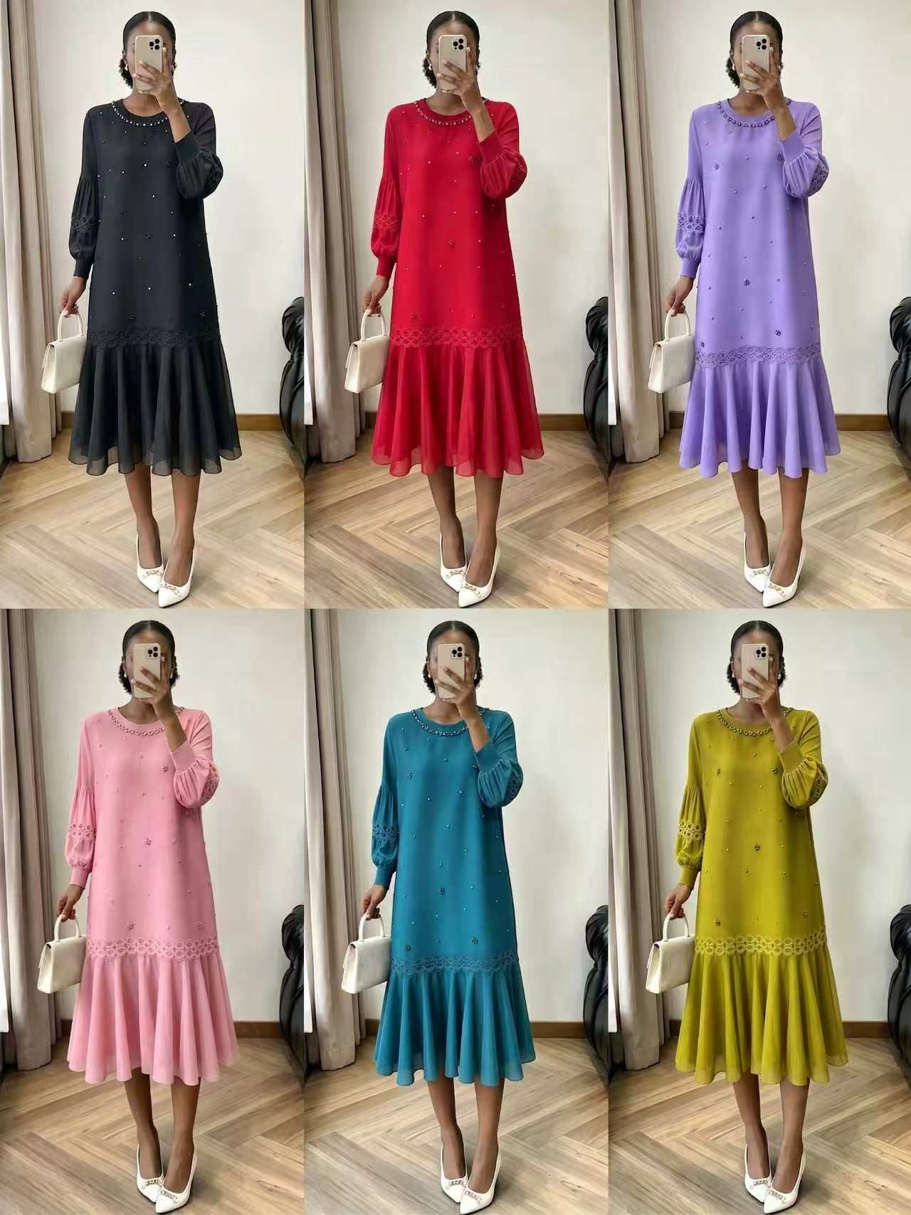 Flutter Sleeve Belted Midi Dress