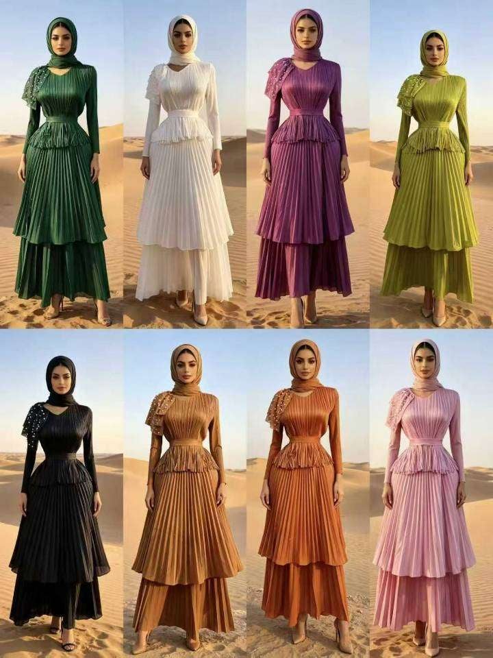 Plus Size One-Shoulder Ruffle Pleated Maxi Dress