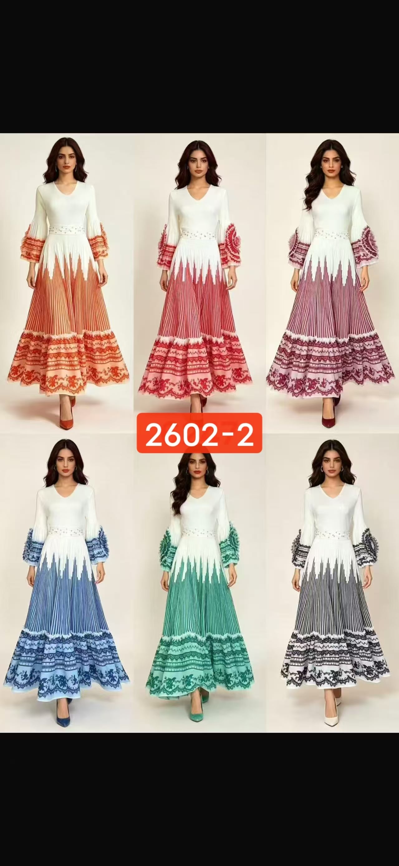 Plus Size Ombre Pleated Lace Hem Maxi Dress