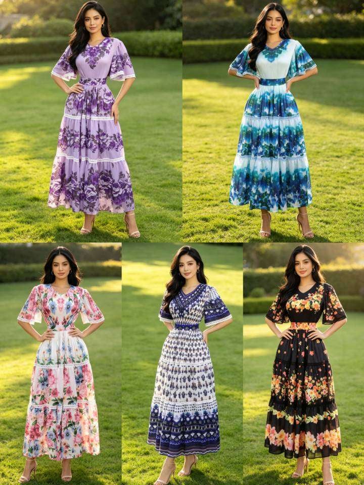 Paisley Print Maxi Dress