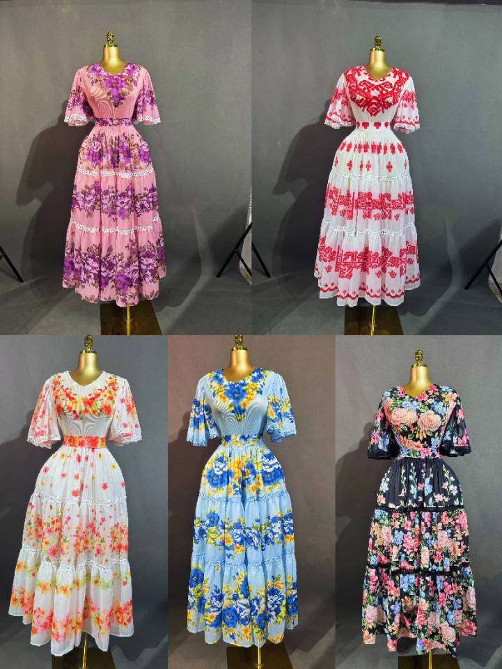 High Neck Ankara Midi Dress
