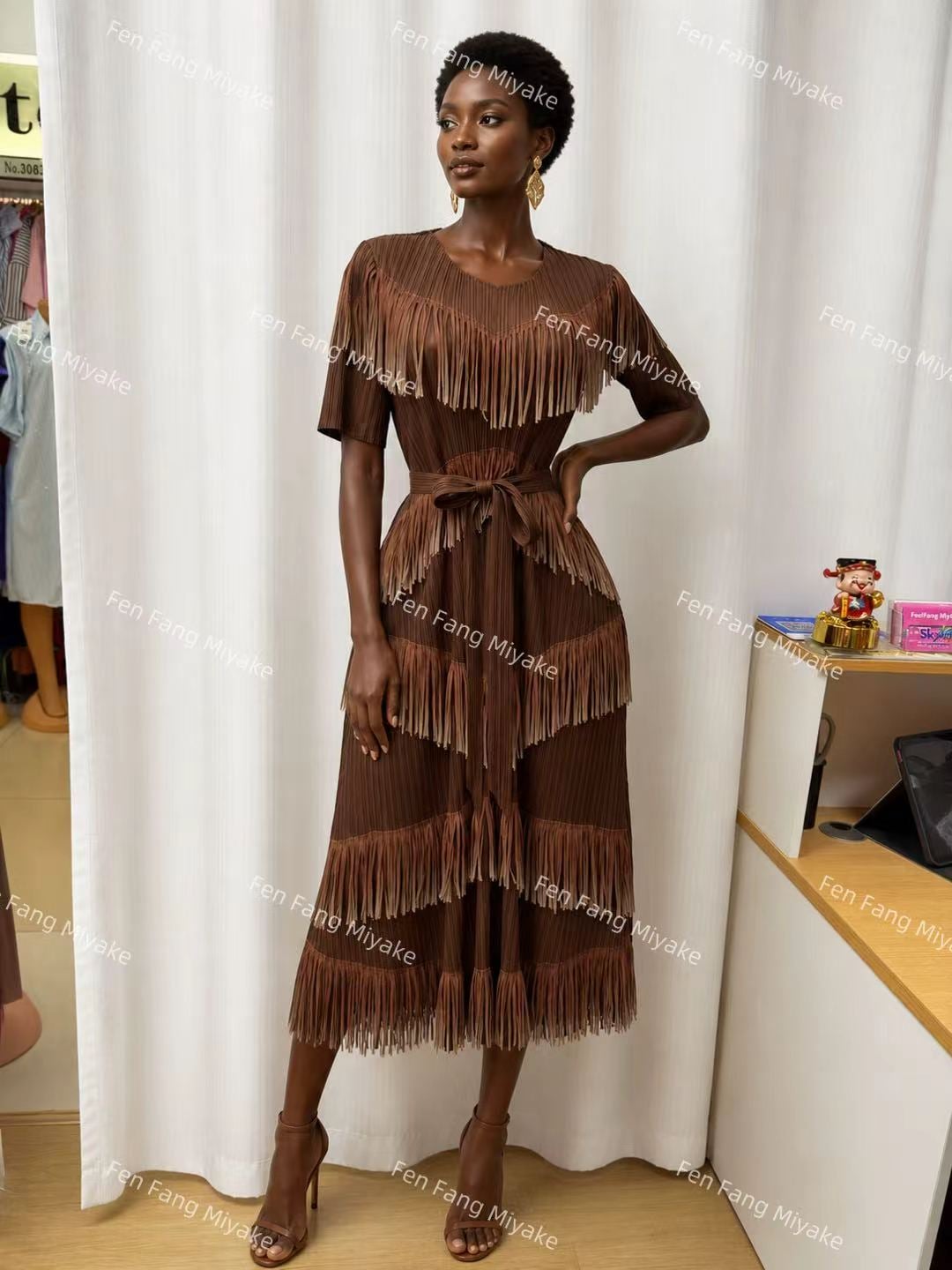 Stretch Pleated Dress