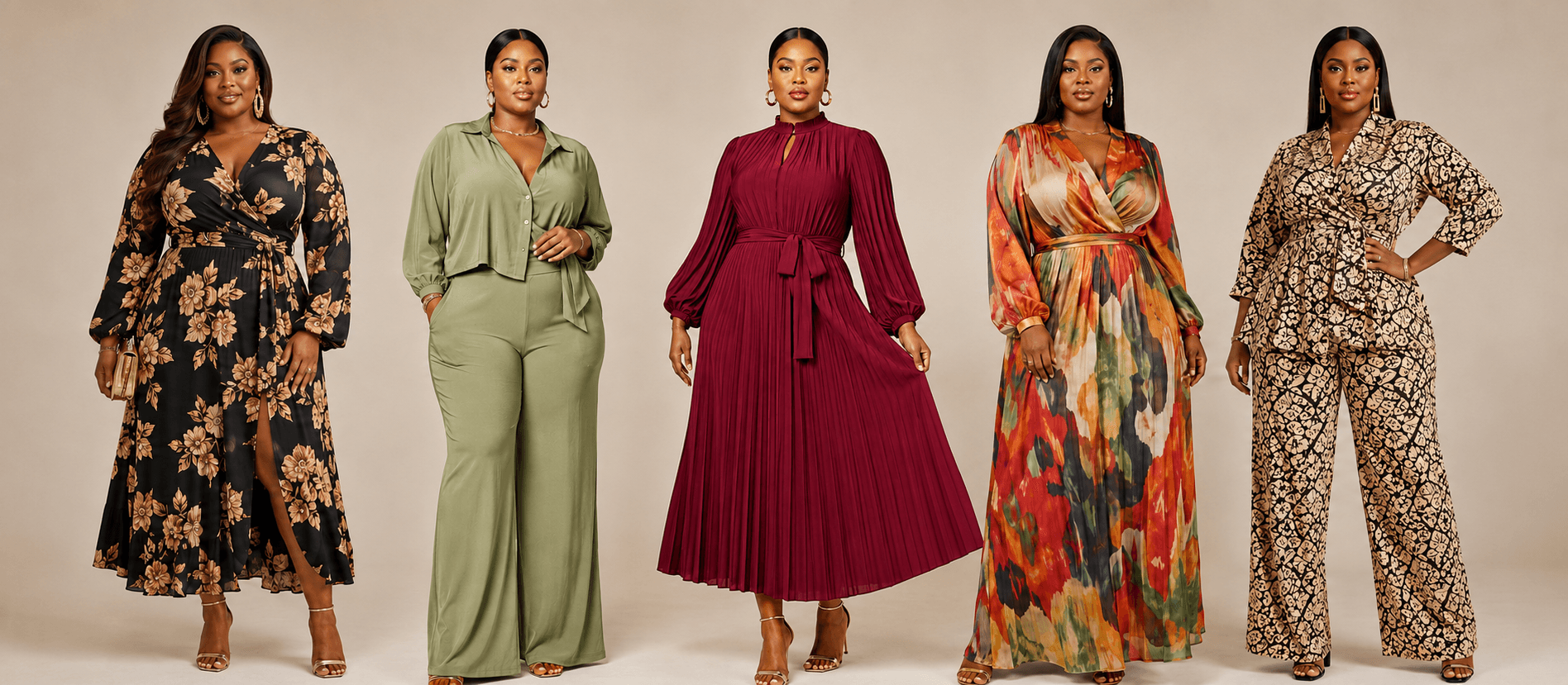 African market women fashion collage with bestselling wholesale styles